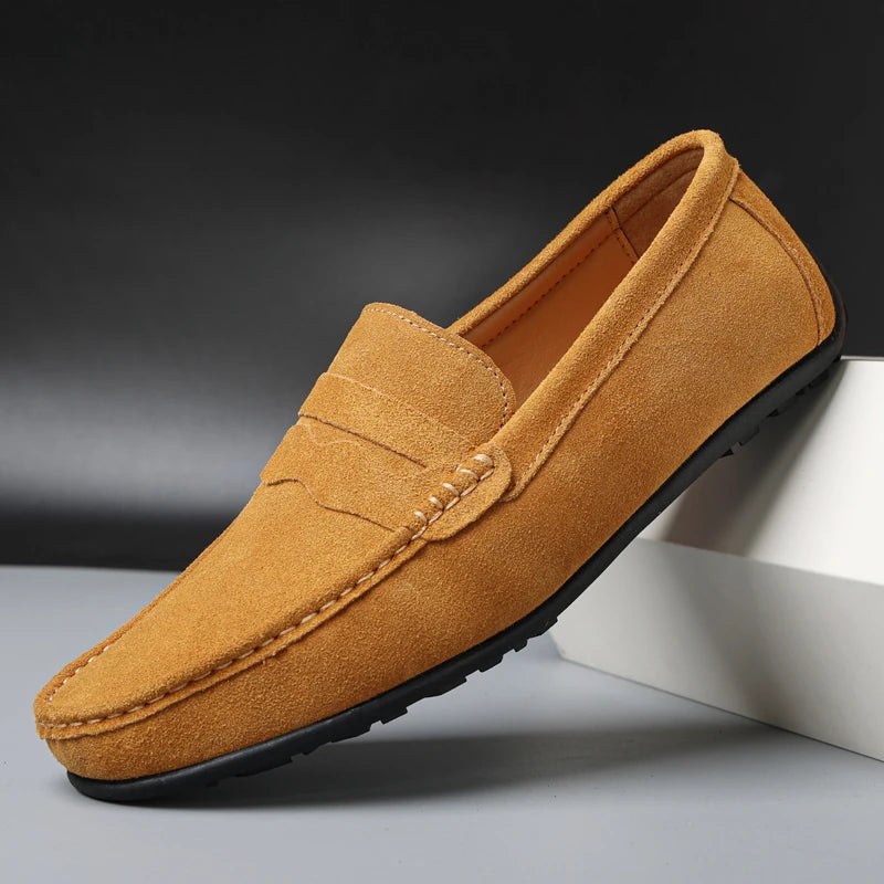 Mocassins Doux en Daim