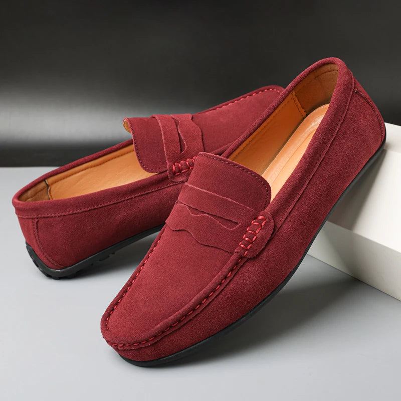 Mocassins Doux en Daim